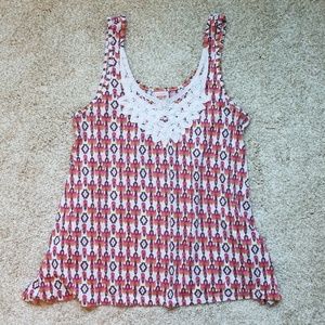 Mossimo M lace detail tank